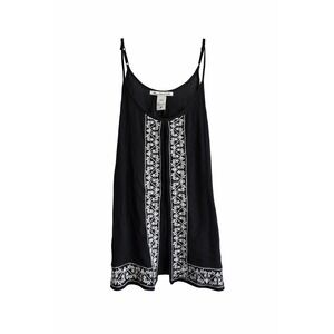 American Rag Black & White Embroidered Boho Tank Top NWT Size Medium MSRP $49
